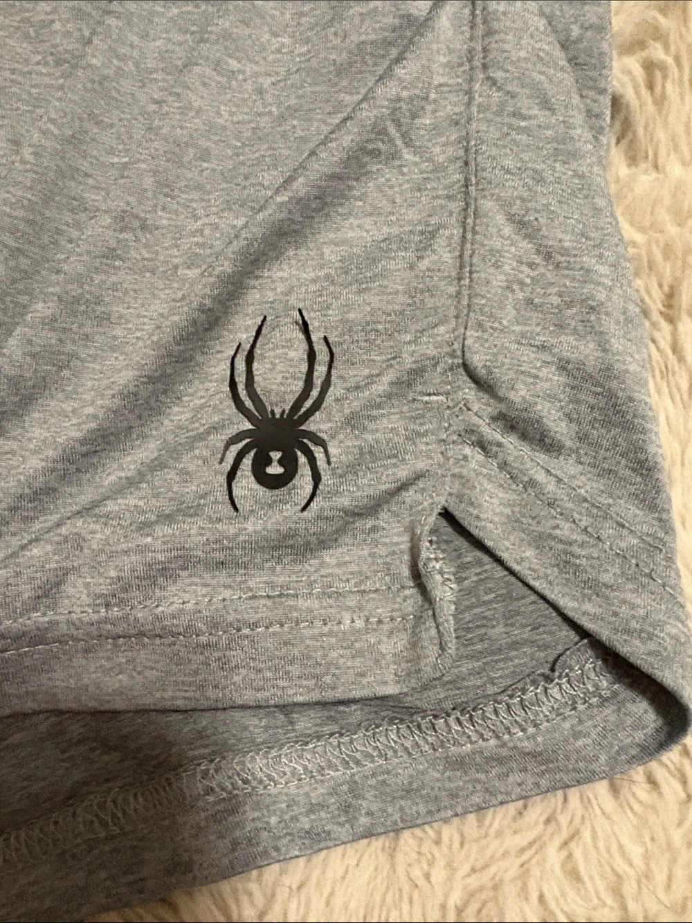 Spyder Men's Athletic Shorts in Gray with Black Drawstring